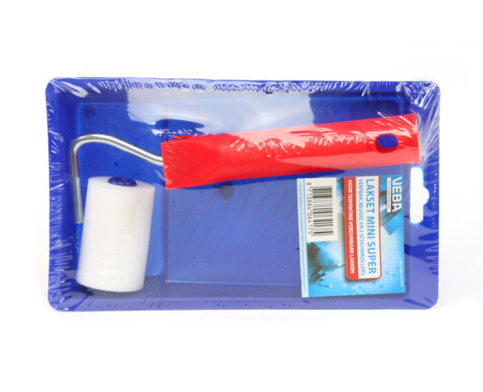 Verfbak met kleine roller verfset